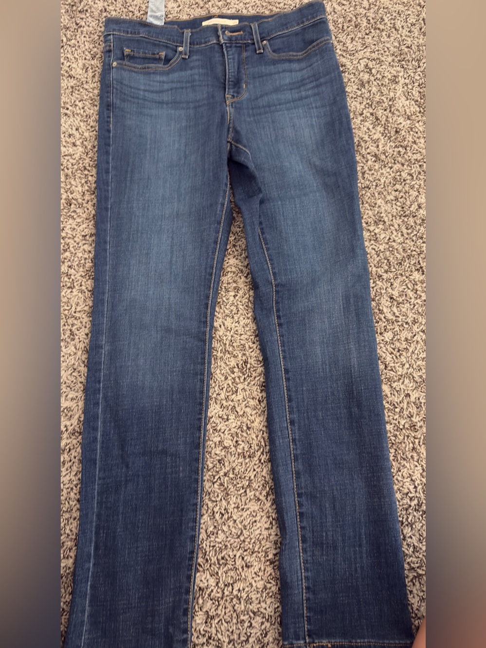 Levi's Women's Straight-Leg Mid Blue Denim Jeans